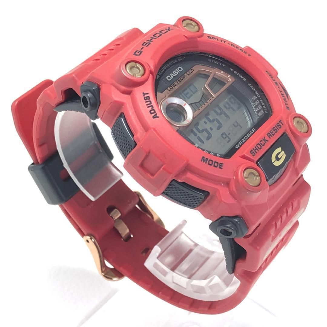 【美品・箱・説明書付】CASIO カシオ／メンズ 腕時計／G-SHOCK G-7900SLG 七福神 恵比寿／クォーツ／樹脂／レッド