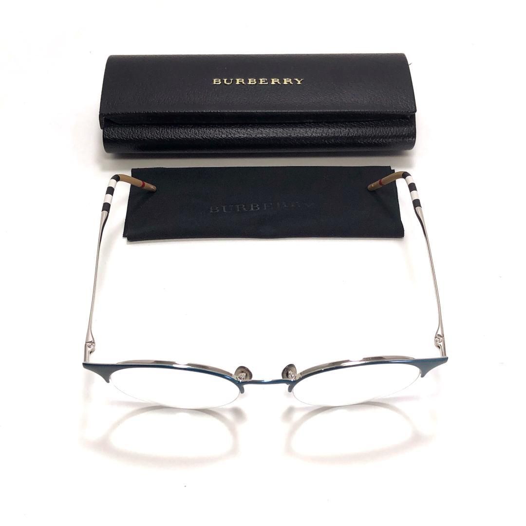 【美品・ケース付き】BURBERRY バーバリー／眼鏡フレーム BE1328／51□20 140／アセテート／ノバチェック・ブラック