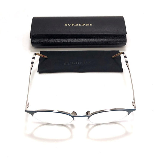 【美品・ケース付き】BURBERRY バーバリー／眼鏡フレーム BE1328／51□20 140／アセテート／ノバチェック・ブラック