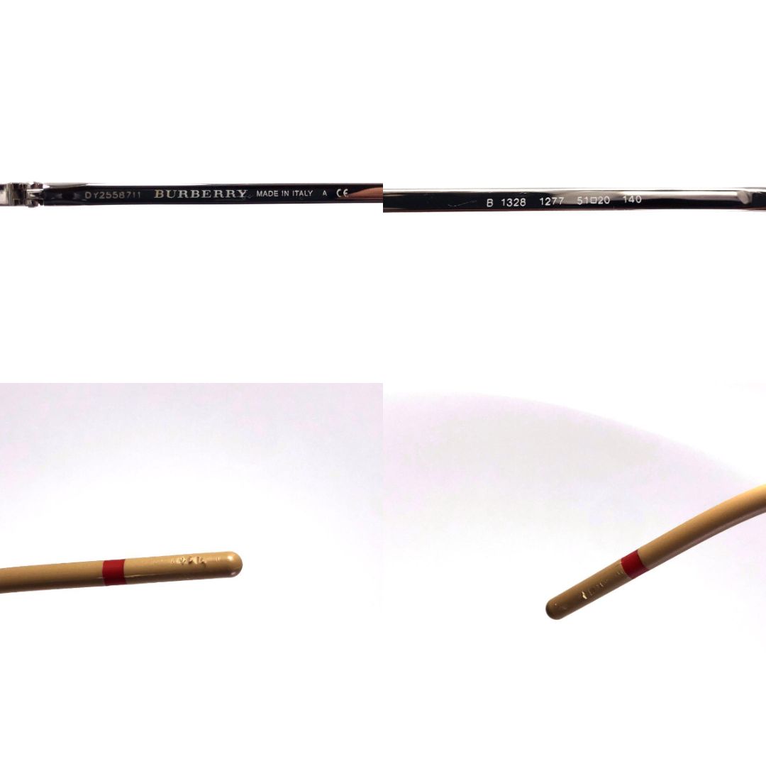 【美品・ケース付き】BURBERRY バーバリー／眼鏡フレーム BE1328／51□20 140／アセテート／ノバチェック・ブラック