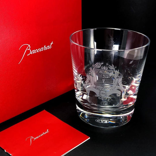 【美品・箱付き】Baccarat バカラ／バカラ村 紋章 パーフェクション タンブラー／クリスタルグラス／クリア／BC348