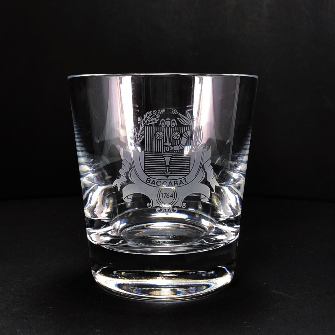 【美品・箱付き】Baccarat バカラ／バカラ村 紋章 パーフェクション タンブラー／クリスタルグラス／クリア／BC348