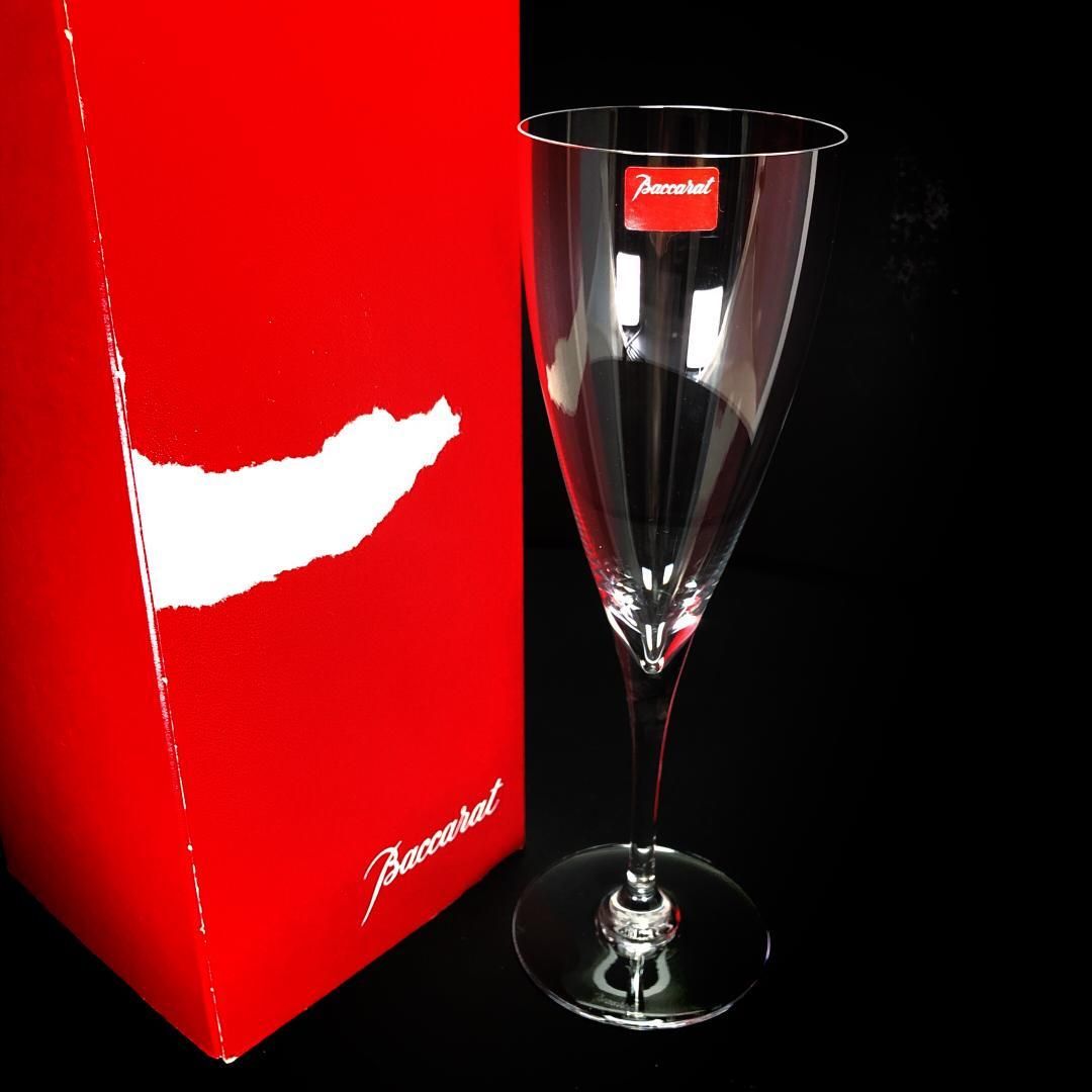 【美品・箱付き】Baccarat バカラ／ドンペリニヨン シャンパンフルート／クリスタルグラス／クリア／B346