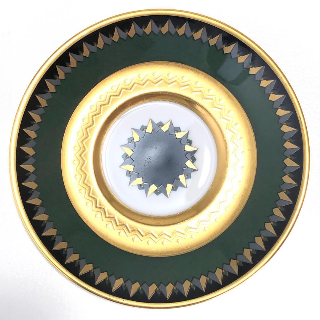 【希少・美品】Noritake ノリタケ／スタジオコレクション 金彩 カップ＆ソーサー／陶器／レッド グリーン