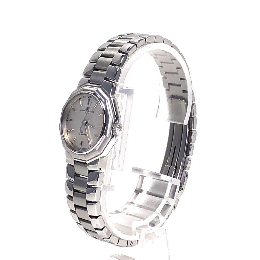 【美品・電池交換済・ケース・保証書付】BAUME＆MERCIER ボーム＆メルシエ／リビエラ 5231／クォーツ／ステンレス／シルバー