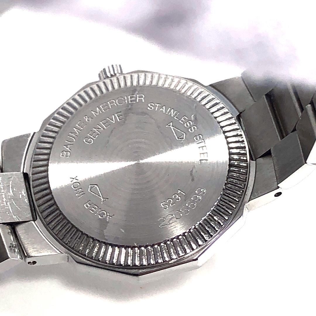 【美品・電池交換済・ケース・保証書付】BAUME＆MERCIER ボーム＆メルシエ／リビエラ 5231／クォーツ／ステンレス／シルバー