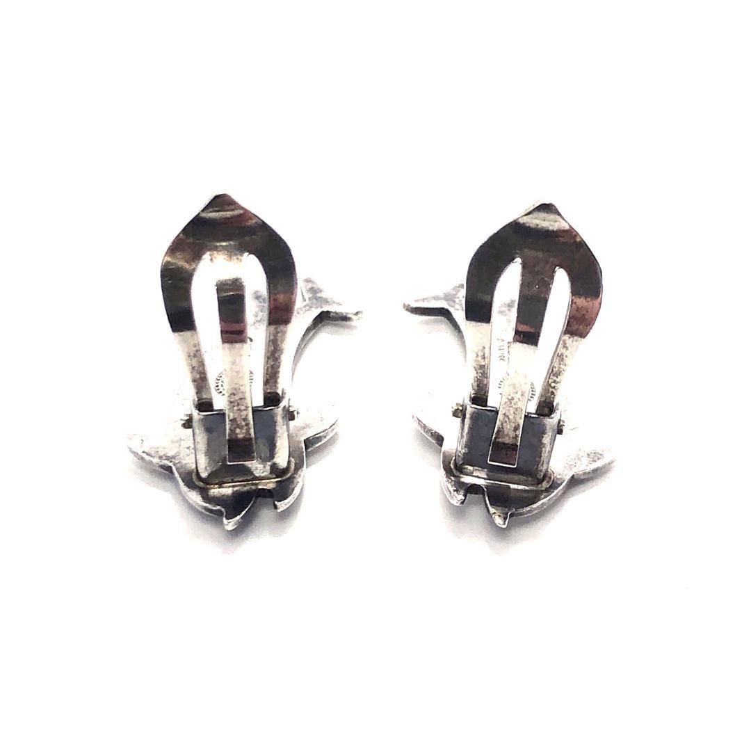 【美品・箱付き】Georg Jensen ジョージジェンセン／レディース ドルフィン イヤリング／129／SV925／シルバー