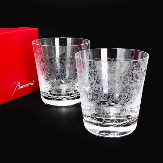 【希少・箱付き】Baccarat  バカラ／ローハン ペア タンブラー／クリスタルグラス／クリア／BC224