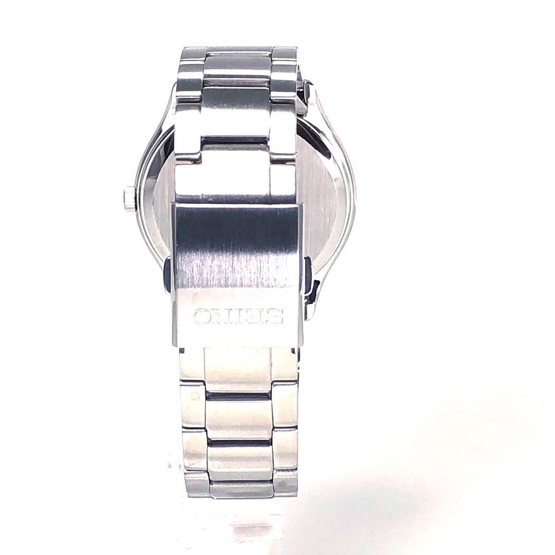 【美品・箱・コマ付き】SEIKO セイコー／セレクション Sシリーズ V157-0DR0／ソーラークォーツ／ステンレス／シルバー・ネイビーブルー