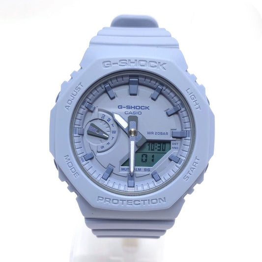 【美品・箱付き・廃盤品】CASIO カシオ／G-SHOCK GMA-S2100BA／クォーツ／ワントーンカラー／樹脂／ブルーグレー
