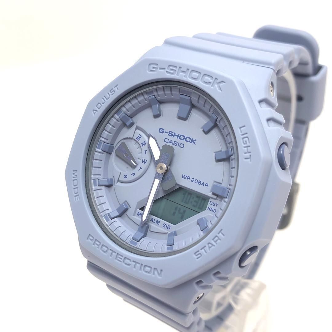 【美品・箱付き・廃盤品】CASIO カシオ／G-SHOCK GMA-S2100BA／クォーツ／ワントーンカラー／樹脂／ブルーグレー