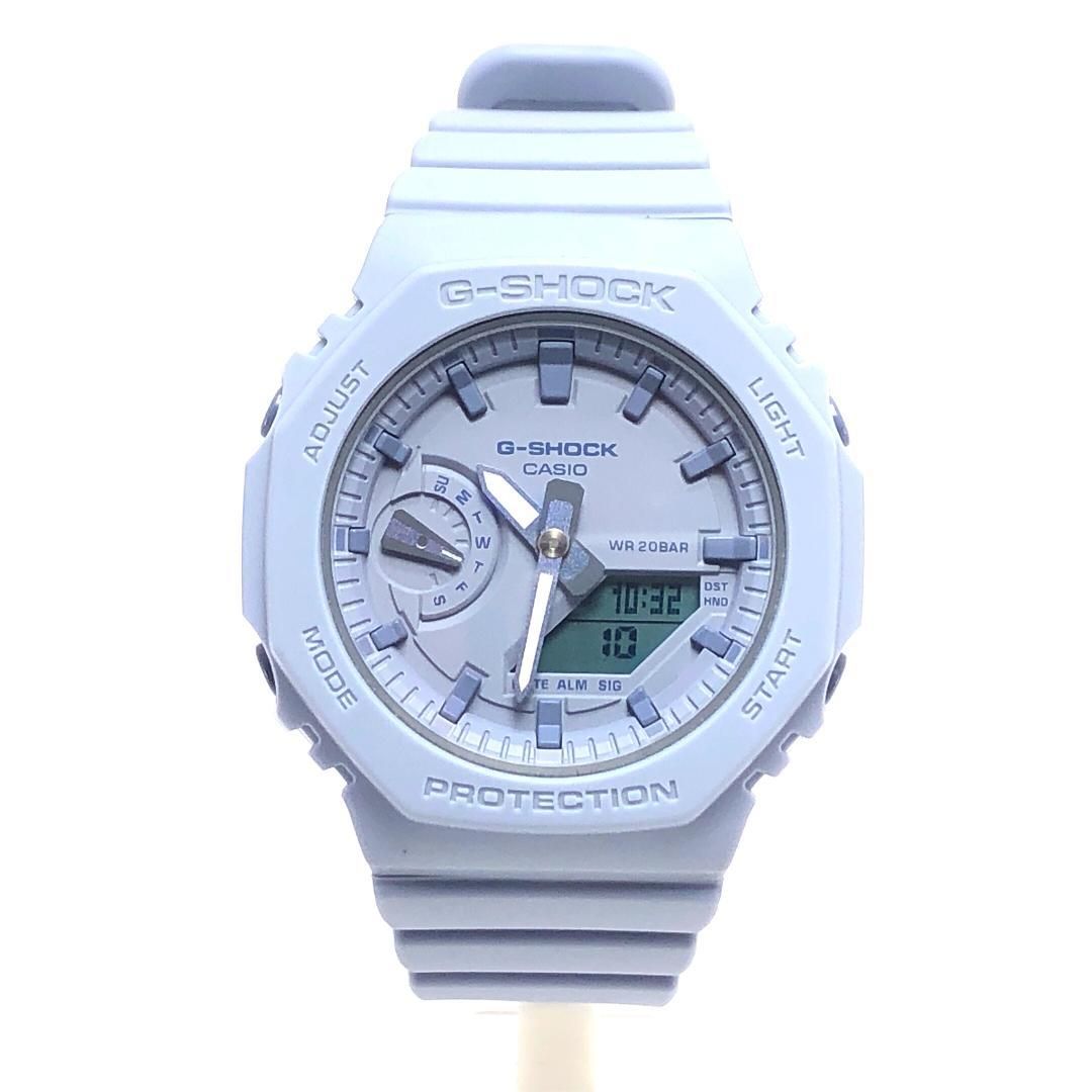 【美品・箱付き・廃盤品】CASIO カシオ／G-SHOCK GMA-S2100BA／クォーツ／ワントーンカラー／樹脂／ブルーグレー