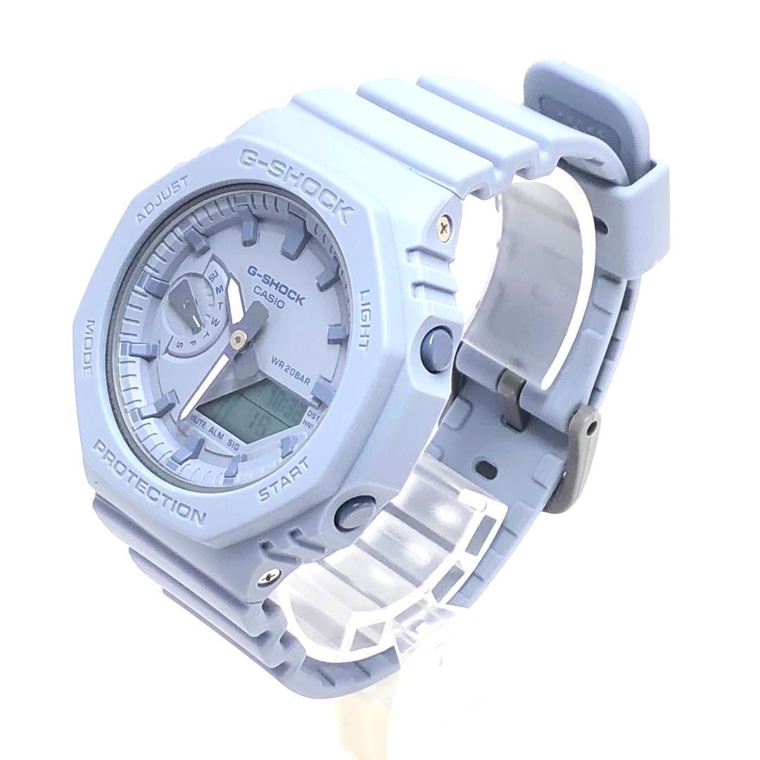 【美品・箱付き・廃盤品】CASIO カシオ／G-SHOCK GMA-S2100BA／クォーツ／ワントーンカラー／樹脂／ブルーグレー