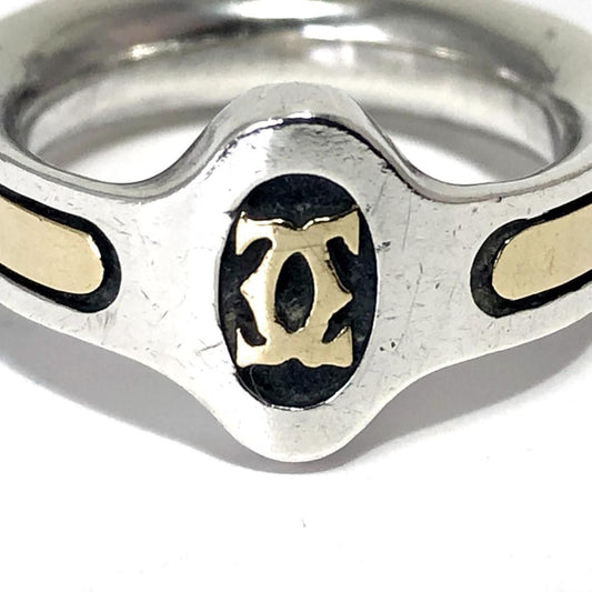 【ヴィンテージ・希少】Cartier カルティエ／2C デザイン リング／／9号／SV925・18K／シルバー・ゴールド