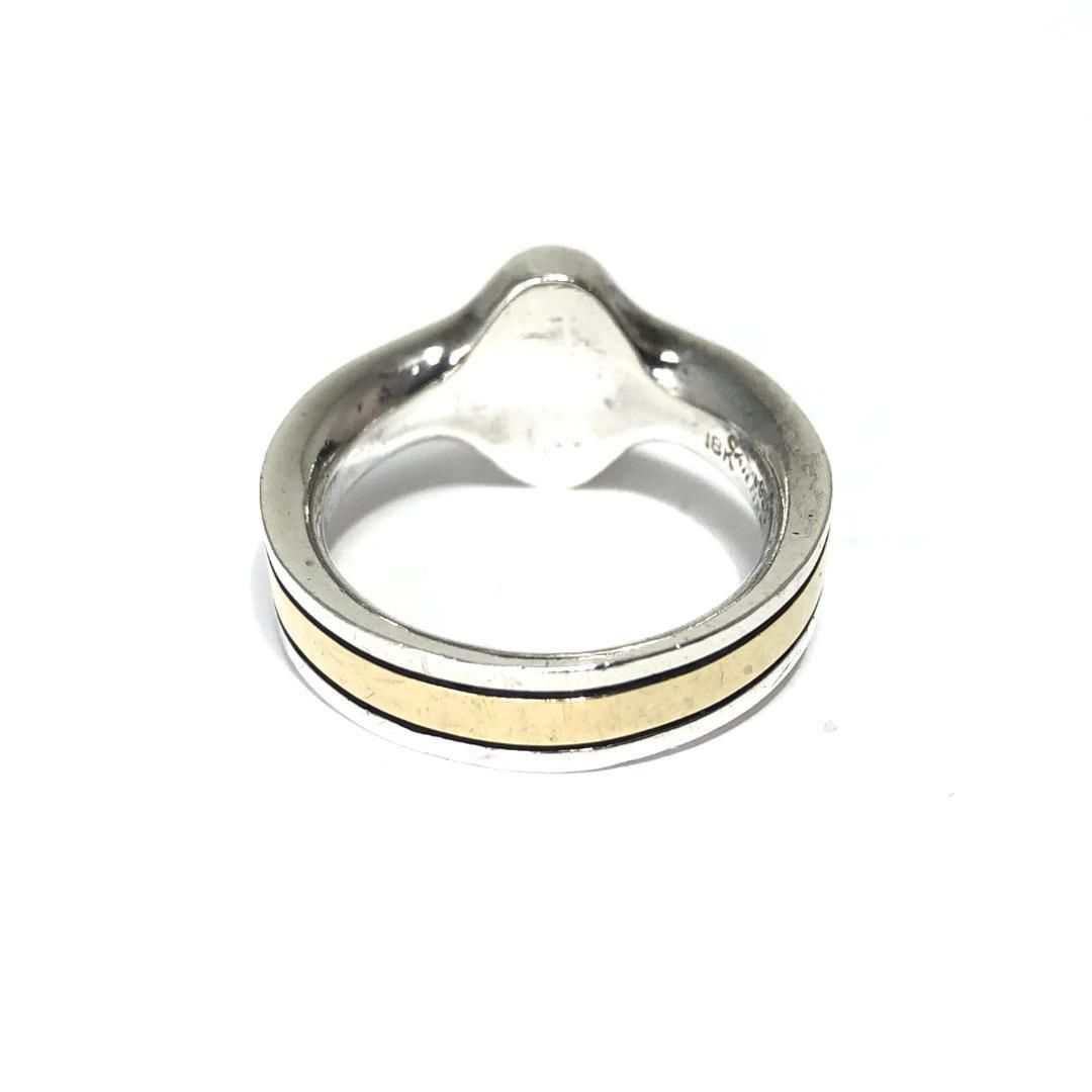 【ヴィンテージ・希少】Cartier カルティエ／2C デザイン リング／／9号／SV925・18K／シルバー・ゴールド