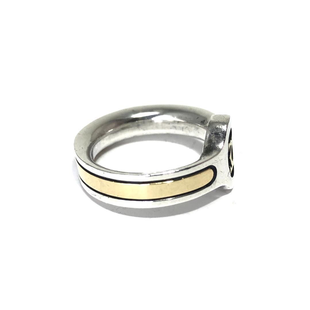 【ヴィンテージ・希少】Cartier カルティエ／2C デザイン リング／／9号／SV925・18K／シルバー・ゴールド