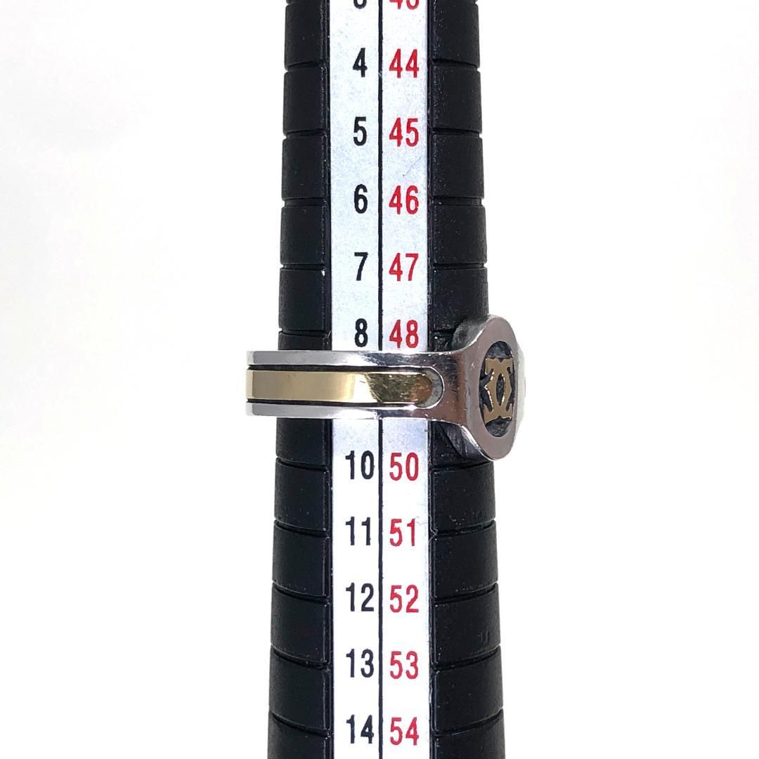 【ヴィンテージ・希少】Cartier カルティエ／2C デザイン リング／／9号／SV925・18K／シルバー・ゴールド