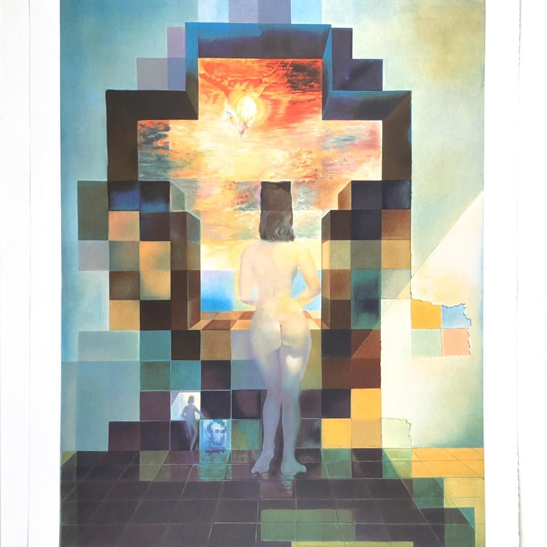 【真作】サルバドール・ダリ／大型 リトグラフ／「地中海をみつめるガラの肖像」／エディション有り／額無し