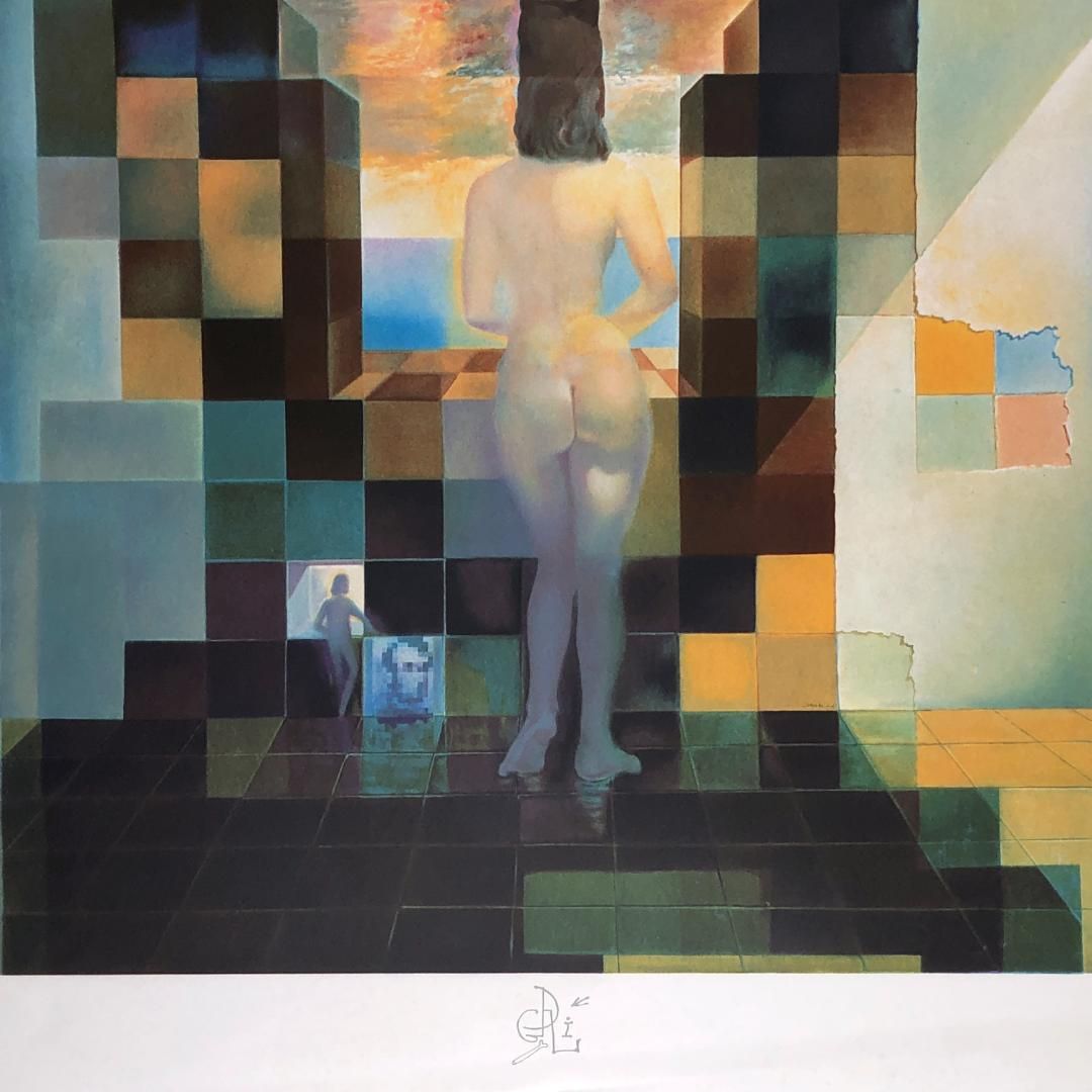 【真作】サルバドール・ダリ／大型 リトグラフ／「地中海をみつめるガラの肖像」／エディション有り／額無し