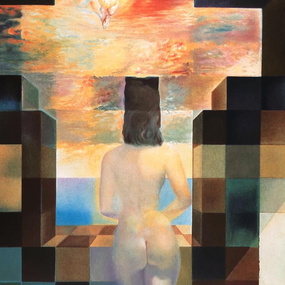 【真作】サルバドール・ダリ／大型 リトグラフ／「地中海をみつめるガラの肖像」／エディション有り／額無し