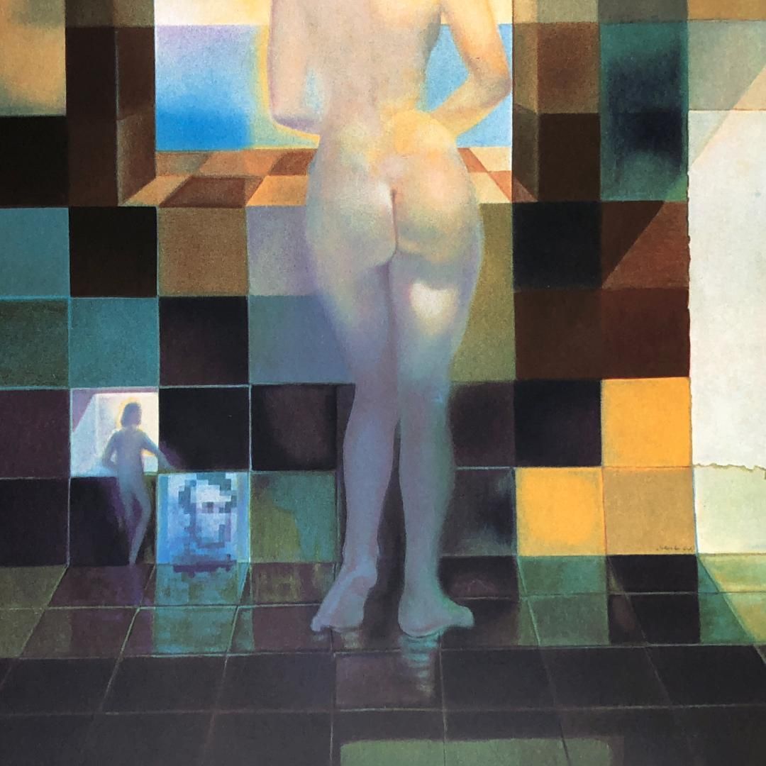 【真作】サルバドール・ダリ／大型 リトグラフ／「地中海をみつめるガラの肖像」／エディション有り／額無し