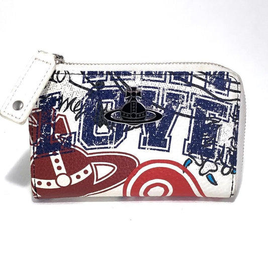 【美品】Vivienne Westwood ヴィヴィアンウエストウッド／FRATHOUSE L字 ジップウォレット／レザー／ホワイト