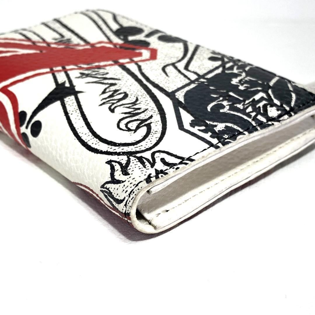 【美品】Vivienne Westwood ヴィヴィアンウエストウッド／FRATHOUSE L字 ジップウォレット／レザー／ホワイト