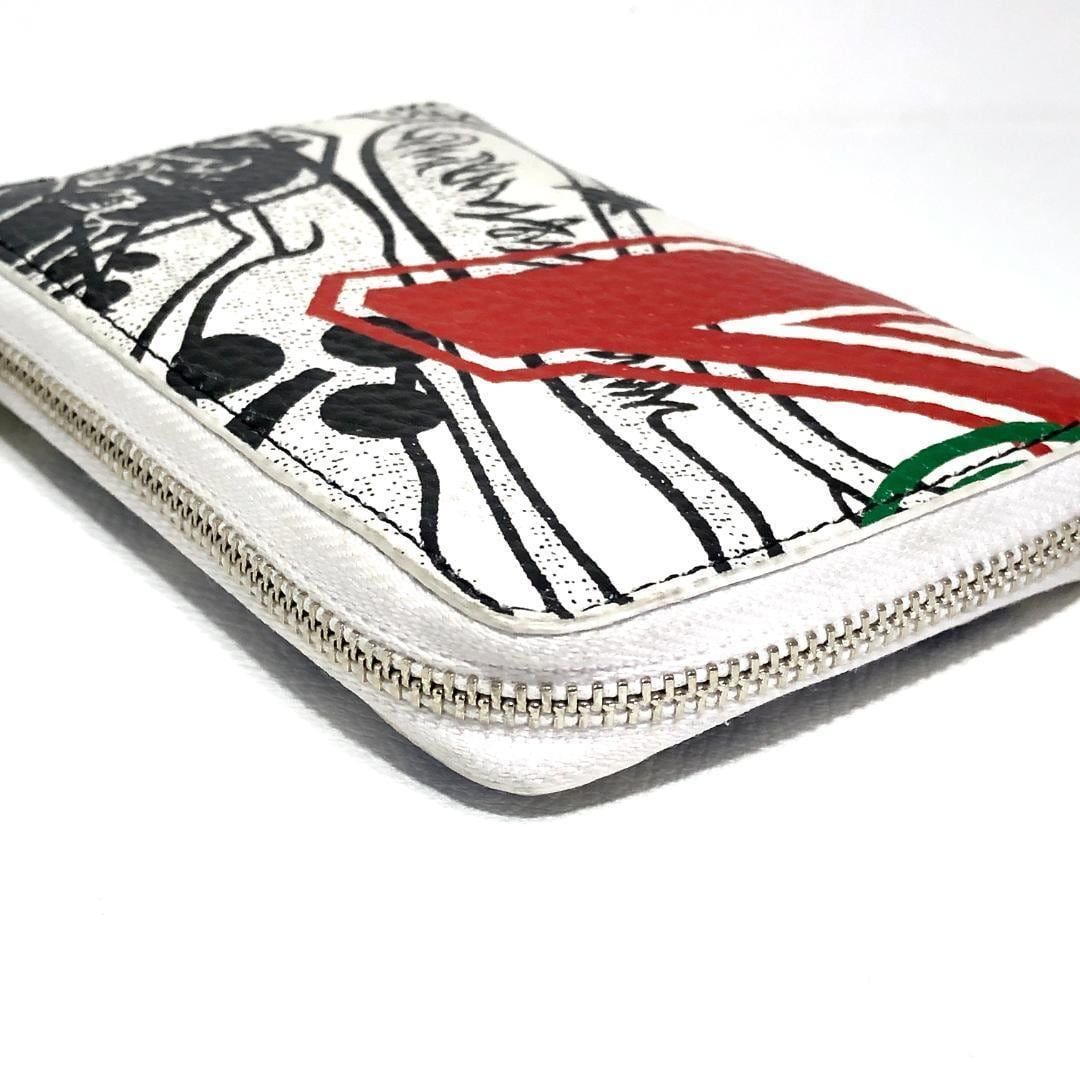 【美品】Vivienne Westwood ヴィヴィアンウエストウッド／FRATHOUSE L字 ジップウォレット／レザー／ホワイト