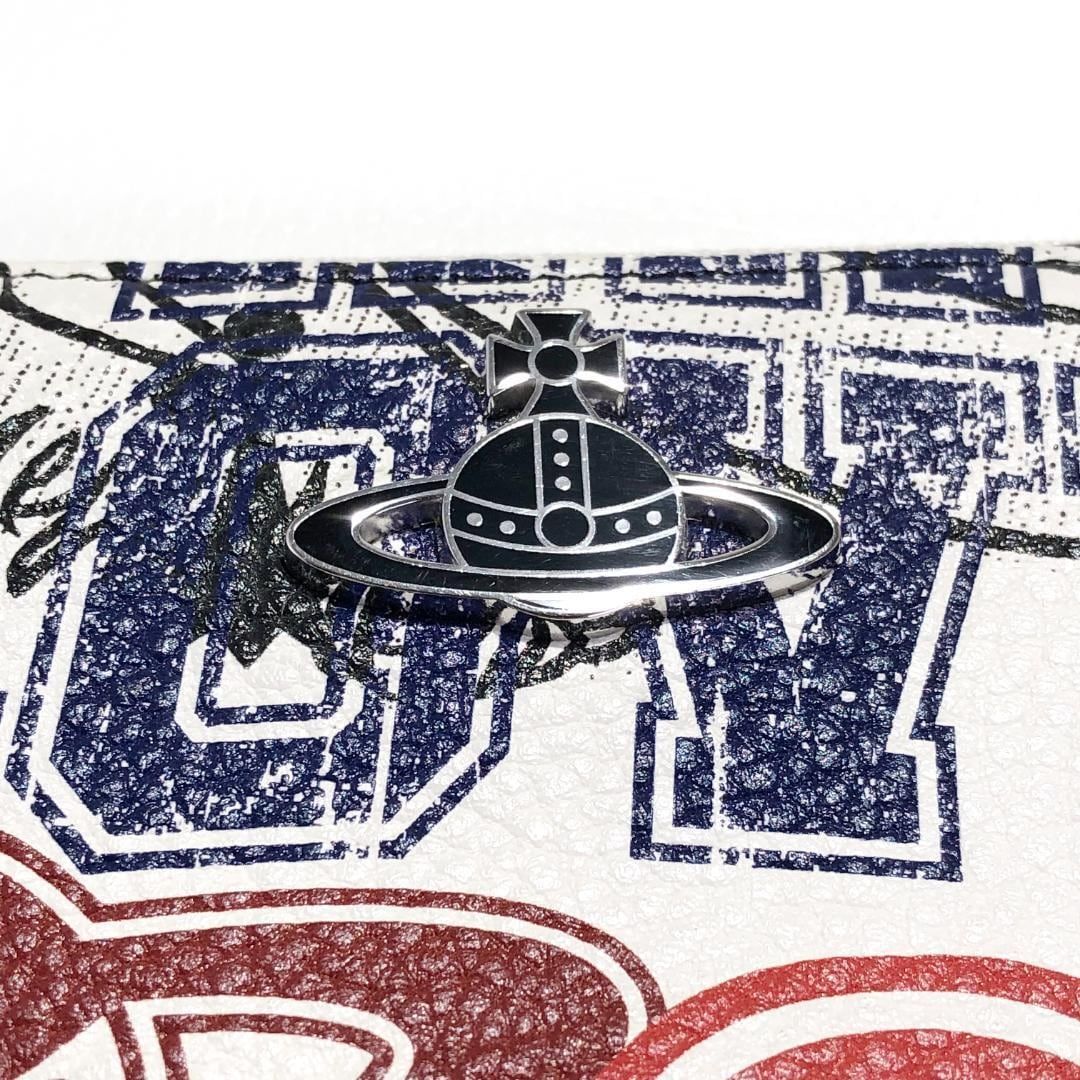 【美品】Vivienne Westwood ヴィヴィアンウエストウッド／FRATHOUSE L字 ジップウォレット／レザー／ホワイト