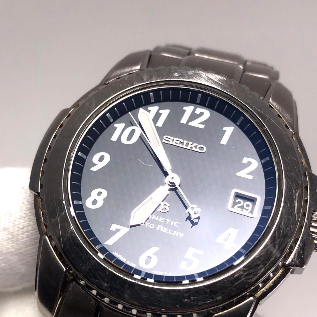 SEIKO セイコー／ブライツ キネティック オートリレー 5J32-0A10／オートクォーツ／チタン／シルバー・ブラック