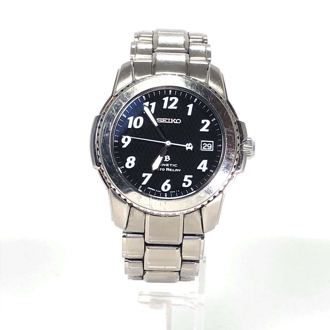 SEIKO セイコー／ブライツ キネティック オートリレー 5J32-0A10／オートクォーツ／チタン／シルバー・ブラック