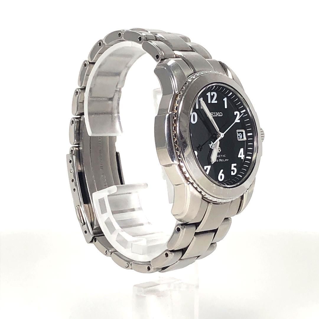 SEIKO セイコー／ブライツ キネティック オートリレー 5J32-0A10／オートクォーツ／チタン／シルバー・ブラック
